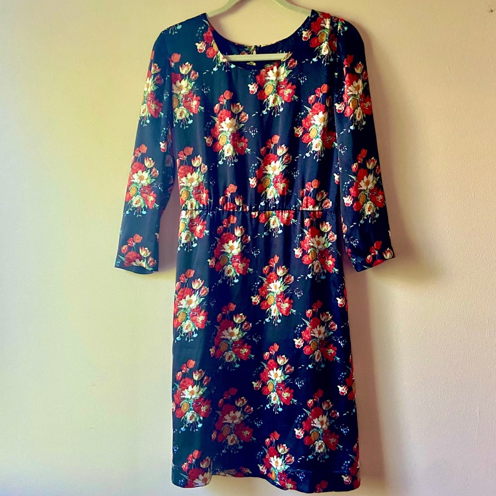 Vintage 1970s Long Sleeved Fit & Flare Dress